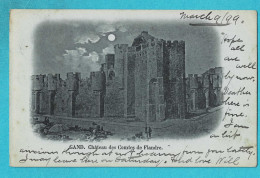 Delcampe - * Gent - Gand (Oost Vlaanderen) * (Wereldpostvereeniging) Chateau Des Comtes De Flandre, Gravensteen, Old 1899, Lune - Gent