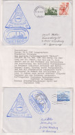 Delcampe - Norway 2 Covers Ca Deepwater Project Ca MS Meteor Ca Lonyearbyen 26.6.1982 (FPS179) - Arctische Expedities