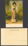 Delcampe - Burma Old Colour Postcard A Shan Beauty Woman Lady Girl, Traditional Costumes 傣族 - Myanmar (Burma)