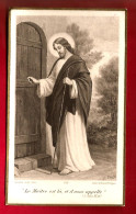Delcampe - Image Pieuse Ed Bouasse Jeune 663 Le Maître Est Là ... - Souvenir De Mme Marie CAMILLE Ou MARIE Camille 23-07-1904 - Images Religieuses