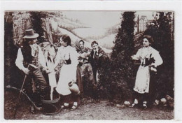 Delcampe - Seltene Fotokarte Mit Personen Auf Einer Bühne. Abgestempelt In Hochzeit... - 39035512 - Polen