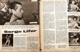 Delcampe - Article Papier 2 Pages SERGE LIFAR Octobre 1954 BSO - Non Classés