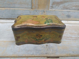 Delcampe - Ancienne Boite Tôle Publicitaire Biscuits Germain Lyon Art Nouveau - Boxes