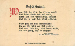 Delcampe - A6157 CPA Max Gottheiner - Gedicht Beherzigung - Ein Buch Aus Kindertagen - Fraktur - Schriftsteller