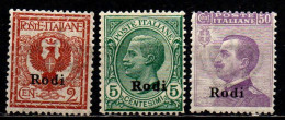 Delcampe - ITALIA - RODI - 1918 - STEMMA SABAUDO ED EFFIGIE DEL RE VITTORIO EMANUELE III CON SOVRASTAMPA - MNH - Egée (Rodi)