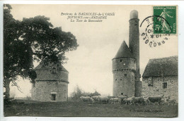 Delcampe - ORNE ○ CPA Voyagé 1912 ○ JUVIGNY Sous ANDAINE La Tour De Bonvouloir ( Troupeau De Moutons ) ○  A. Lejeune Editeur - Juvigny Sous Andaine