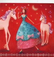 Delcampe - CPM - ILLUSTRATEUR MILA MARQUIS - LA PRINCESSE ET LES 2 LICORNES - Zeitgenössisch (ab 1950)