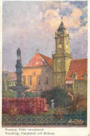 Delcampe - A6157 Slovakia Pressburg / Bratislava Hauptplatz Mit Rathaus - Slowakei