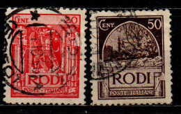 Delcampe - ITALIA - RODI - 1929 - PITTORICA - DENTELLATURA 11 - USATI - Egée (Rodi)