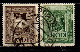 Delcampe - ITALIA - RODI - 1932 - PITTORICA - DENTELLATURA 14 - USATI - Egée (Rodi)