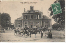 Delcampe - 27 BUEIL - La Place De La Gare à L'arrivée De L'Express De Paris - Autres & Non Classés
