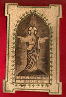 Delcampe - Etonnante Image Pieuse En Carton épais - Cor Jesus Sacratissimu Miserere Nobis - Images Religieuses