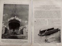 Delcampe - Article Papier 5 Pages PORT DE BORDEAUX SV Année 1928 - Non Classés