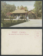 Delcampe - Burma Old Colour Postcard Mandalay King Theebaw's Palace Garden House, Dog Puppy - Myanmar (Burma)