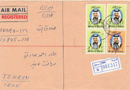 Delcampe - COVER. QATAR. . BY AIR MAIL. REGISTERED. DOHA. TO TEHRAN. IRAN - Qatar