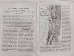 Delcampe - Article Papier 10 Pages GENISSIAT CENTRALE HYDROELECTRIQUE SV Année 1939 - Non Classés