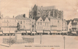 Delcampe - BEAUVAIS : CATHEDRALE ET STATUE DE JEANNE HACHETTE - Beauvais
