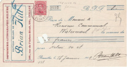 Delcampe - Reçu Agence Ixelles 12 / Editions Belges De Guerre Brian Hill - Fortune (1919)