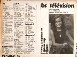 Delcampe - Dépliant 4 Pages PROGRAMME TELEVISION CHRISTINE SIMON VIVE LA VIE Août 1969 BSO - Non Classés