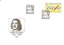 Delcampe - FDC 260 Czech Republic Year Of Mathematics 2000 Mathmatics De Fermat - Autres & Non Classés