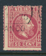 Delcampe - Nederlands Indië - 1870 - 50 Cent Willem III Rood - Vervalsing / Forgery - Niederländisch-Indien