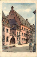 Delcampe - Freiburg I.Br., Haus Zum Walfisch, Zeichnung - Freiburg I. Br.