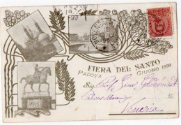 Delcampe - ITALIA - PADOVA - Fiera Del Santo Giugno 1899, Numerata N°30, Viag.1899 Litho - GEN 25- 3-23,24 - Padova (Padua)