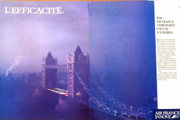 Delcampe - Publicité Papier  AVIATION AIR FRANCE LONDRES Année 1987 EV-W - 2 Pages - Publicités