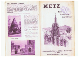 Delcampe - REGIONALISME- TOURISME - Dépliant Publicitaire " METZ " 4 Volets 193...4......?( B421) - Lorraine - Vosges
