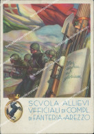 Delcampe - Be342 Cartolina Militare Scuola Allievi Ufficiali Di Compl.di Fanteria Arezzo - Regimente
