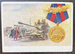 Delcampe - Medal "For The Liberation Of Warsaw", Established In 1945. Russian Military Propaganda. Poland - Polen