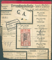 Delcampe - Timbre BAGAGE (JO Nr.38),obl. Ferroviaire De THIELT 17-VI-1932 Sur Partie De BUlletin D'expédition Tarif N°2 / Etiquette - Gepäck [BA]