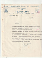 Delcampe - 95-J.B.Pouchou...Tous Transports Pour Le Sud-Ouest...Bezons..Val D'Oise...1950 - Transportmiddelen