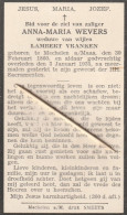 Delcampe - Mechelen Aan De Maas, 1935, Anna Wevers, Vranken - Images Religieuses
