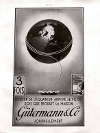 Delcampe - Publicité Papier  FIL DE SOIE GÜTERMANN Année 1931 FEA - Publicités