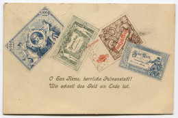 Delcampe - SANREMO, HERRLICHE PALMENSTADT! CON CARTAMONETA  1906   M - Imperia