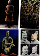Delcampe - 10 Historische Ansichtskarten Terrakotta-ArmeeXi `an, China, Vermutlich 1980iger Jahre, Ungelaufen, Versch.Motive - China