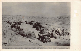 Delcampe - B139 Libya Tobruk Columns Of Seized Italian Automobiles Trucks RPPC Postcard - Libië