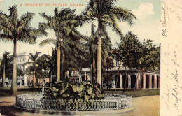 Delcampe - B161 Cuba Havana 1908 Corner Of Colon Park Vintage Postcard - Cuba