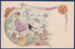 Delcampe - CPA Mouton Georges Femme Woman Non Circulée érotisme Pin Up Litho Art Nouveau Explorateur Congo Pin Up - Pin-Ups