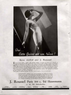 Delcampe - Publicité Papier  LINGERIE ROUSSEL Année 1931 FEA - Publicités