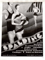 Delcampe - Publicité Papier  MAILLOT SWIMSUIT SPALDING Année 1931 FEA - Werbung