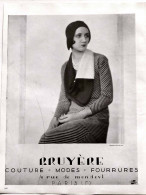 Delcampe - Publicité Papier  MODE BRUYERE Année 1931 FEA - Publicités