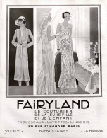 Delcampe - Publicité Papier  MODE FAIRYLAND Année 1931 FEA - Werbung