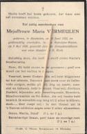 Delcampe - Mechelen, Sinte Katelijne Waver, 1939, Maria Vermeulen, - Images Religieuses