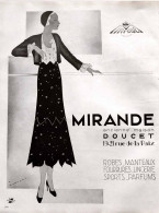 Delcampe - Publicité Papier  MODE MIRANDE DOUCET Année 1931 FEA - Publicités