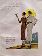 Delcampe - Publicité Papier  MODE REDFERN MARTY Année 1931 FEA - Publicités