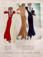 Delcampe - Publicité Papier  MODE TISSUS RODIER LUCIEN LELONG BENIGNI Année 1931 FEA - Publicités
