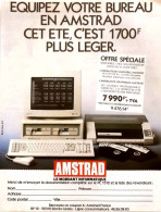 Delcampe - Publicité Papier  ORDINATEUR AMSTRAD PC1512 Année 1987 EV-W - Publicités
