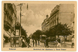Delcampe - RO 13 - 700 BUCURESTI, B-dul Academiei, Tramway, Romania - Old Postcard - Used - 1917 - Rumänien